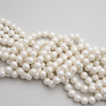 Perły ceramiczne kulki satynowe białe 10mm