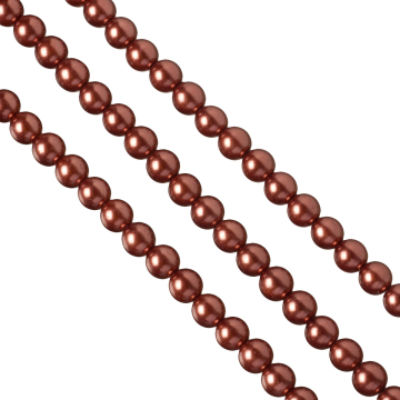Perły szklane 10mm jasny brąz