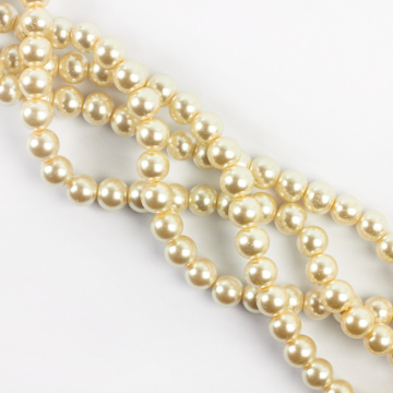 Perły szklane kremowe 10mm
