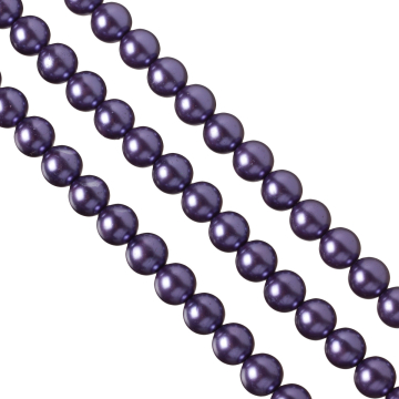 Perły szklane 12mm jasny fiolet