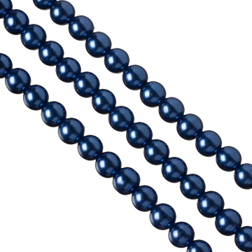 Perły szklane 12mm niebieskie