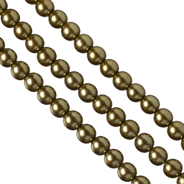 Perły szklane w kolorze starego złota 12mm