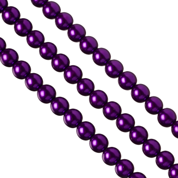Perły szklane 12mm soczysty fiolet