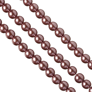 Perły szklane 12mm blady fiolet