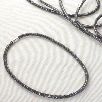 Naszyjnik star dust silver shade 6mm