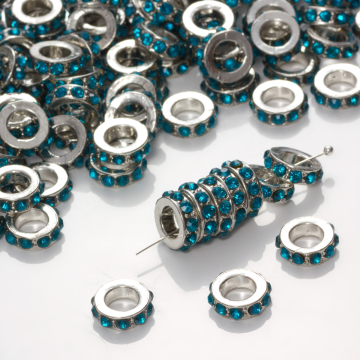 Przekładka z kryształkami rondelek montana 10x3mm