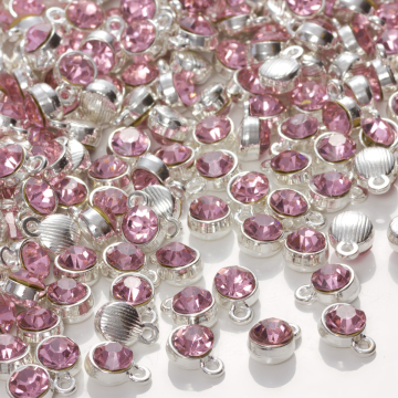 Zawieszka z kryształkiem light rose  7mm