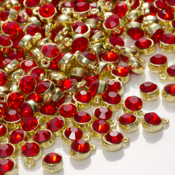 Zawieszka z kryształkiem light siam  7mm