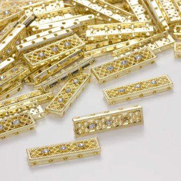 Przekładka z kryształkami most 5 dziurek crystal  30x8mm