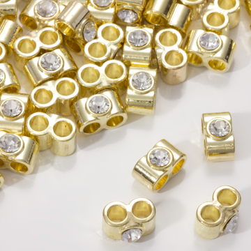 Przekładka z kryształkiem koloru złotego crystal  14mm