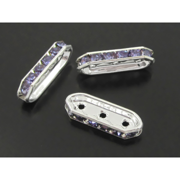 Przekładka z kryształkami tanzanite 3 dziurki