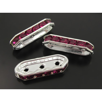 Przekładka z kryształkami fuchsia 3 dziurki