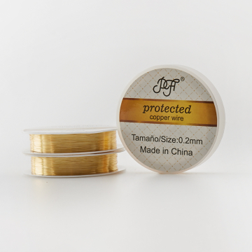 Drut 0,2mm w kolorze złotym 18m
