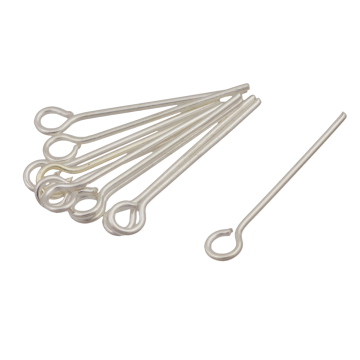 Szpilki z oczkiem w kolorze srebrnym 20x0,7mm