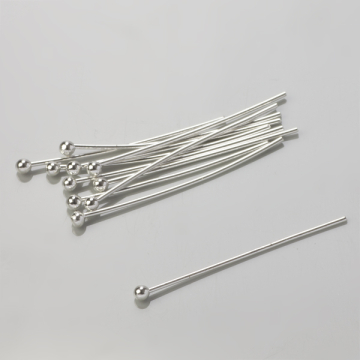 Szpilki z główką w kolorze srebrnym 30x0,5mm