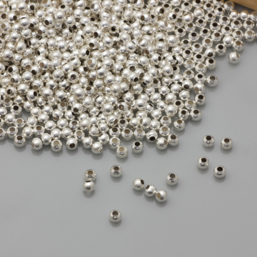 Posrebrzane kulki gładkie 2mm