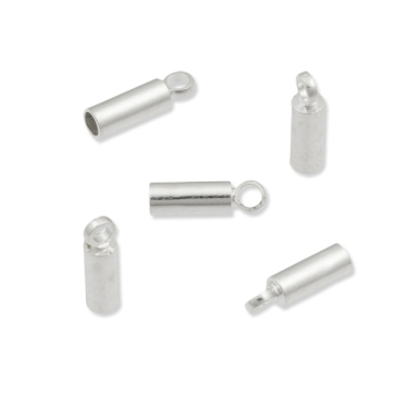 Posrebrzane końcówki do rzemieni i linek 1,2mm