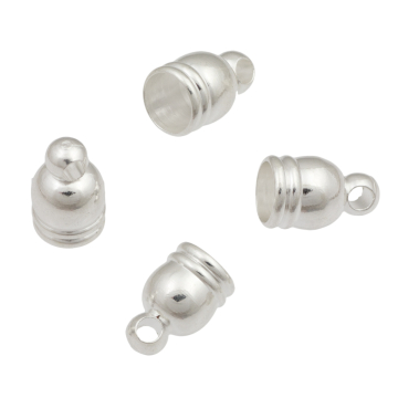 Końcówki do rzemieni i sznurków beczułki 4mm