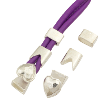 Zapięcie serce ABC 18x11mm