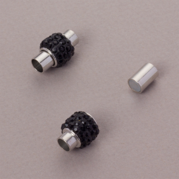 Zapięcie magnetyczne z kryształkami jet 5mm