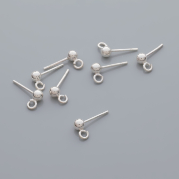 Srebrne sztyfty z kulką AG925 4mm