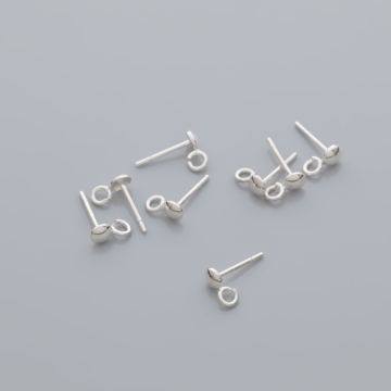 Srebrne sztyfty krążki, próba Ag925 11mm