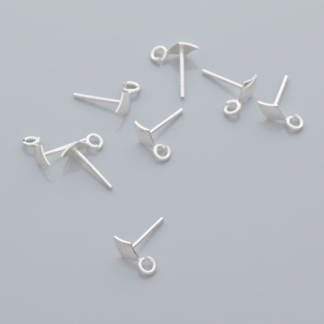 Srebrne sztyfty romby 11mm, Ag925