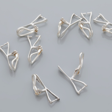 Klipsy do kamieni 23mm, próba Ag925