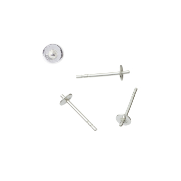 Srebrne sztyfty do wklejania z talerzykiem, Ag925 14x4mm