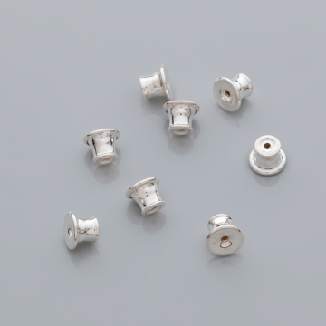 Srebrne baranki z silikonem, próba Ag925, 5 mm