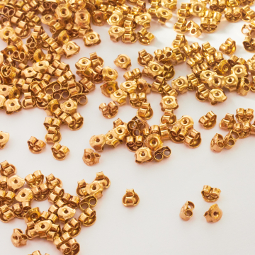 Srebrne baranki średnie pozłacane AG925 5mm