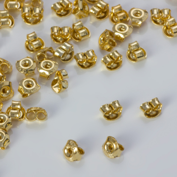 Srebrne baranki klasyczne pozłacane AG925 4mm