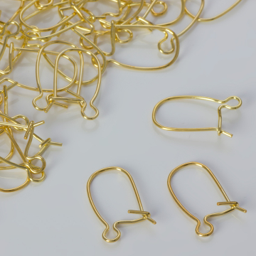 Srebrne bigle zamykane pozłacane próba 925 15mm