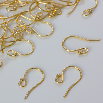 Srebrne bigle z kulką topioną AG925 pozłacane 18mm