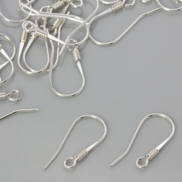 Srebrne bigle ze sprężynką AG925 21mm