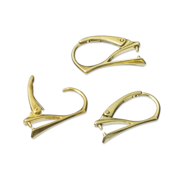 Srebrne bigle zamykane diamentowe do kamieni AG925 pozłacane 20mm