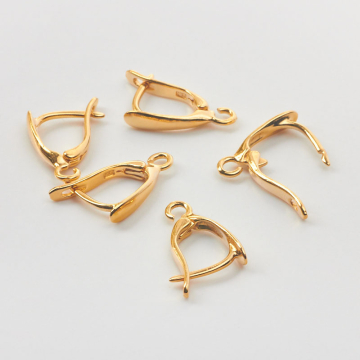 Srebrne bigle zamykane łezki AG925 pozłacane 16,5mm