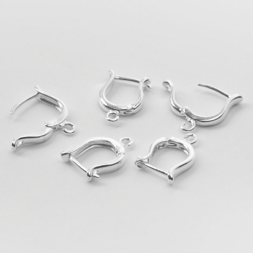 Srebrne bigle zamykane podkowy AG925 17mm