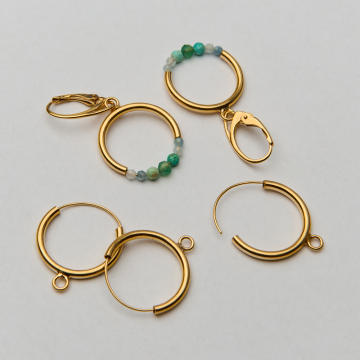 Srebrna baza kolczyka do drobnych kamieni AG925 pozłacana 19mm