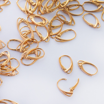 Srebrne bigle angielskie AG925 pozłacane 18mm