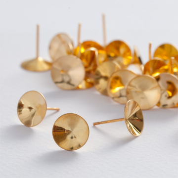 Srebrne sztyfty do rivoli AG925 pozłacane 10mm