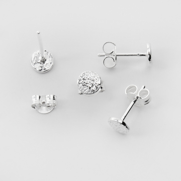 Srebrne kolczyki sztyfty mini kółeczka AG925 5,5mm