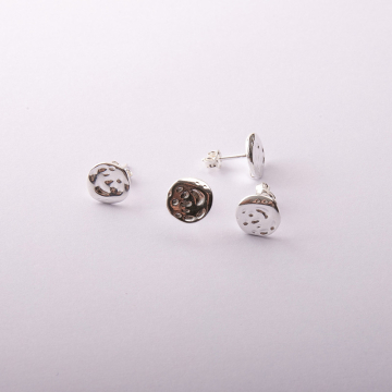 Srebrne kolczyki kółka nieforemne AG925 9mm