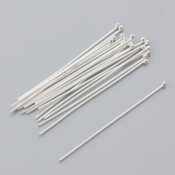 Srebrne szpilki z kulką AG925 40x0,7mm