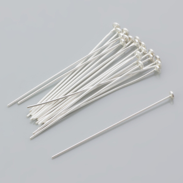 Srebrne szpilki z płaską główką AG925 40x0,7mm