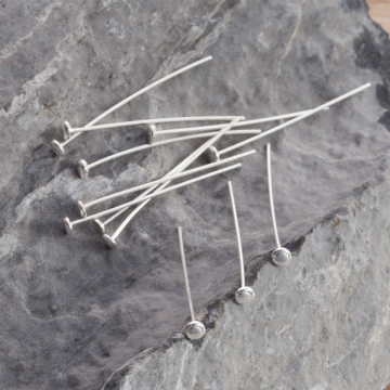 Srebrne szpilki z talerzykiem AG925 30x0,6mm