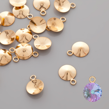 Krawatka do rivoli AG925 pozłacana 10mm