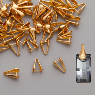 Srebrna krawatka kropla AG925 pozłacana 12mm