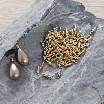 Srebrna, pozłacana krawatka kuleczka AG925 7,5mm