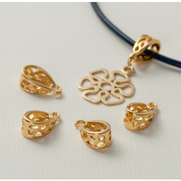 Srebrna, pozłacana krawatka ozdobna AG925 13mm